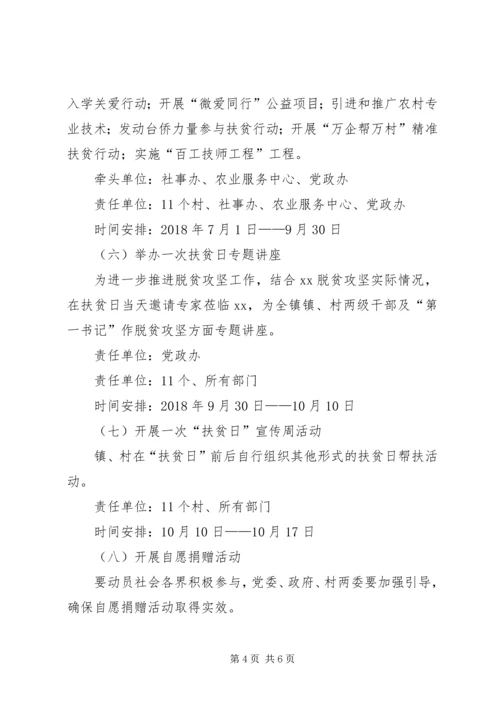 乡镇某年扶贫日系列活动方案.docx