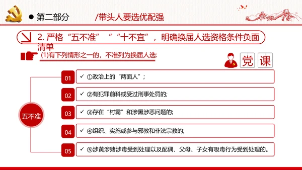 党支部基层组织换届选举工作条例党政党建党课支部团委学习模板