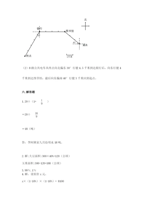 小学六年级上册数学期末测试卷及答案【易错题】.docx