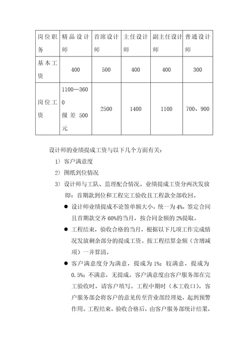 装饰公司薪酬管理