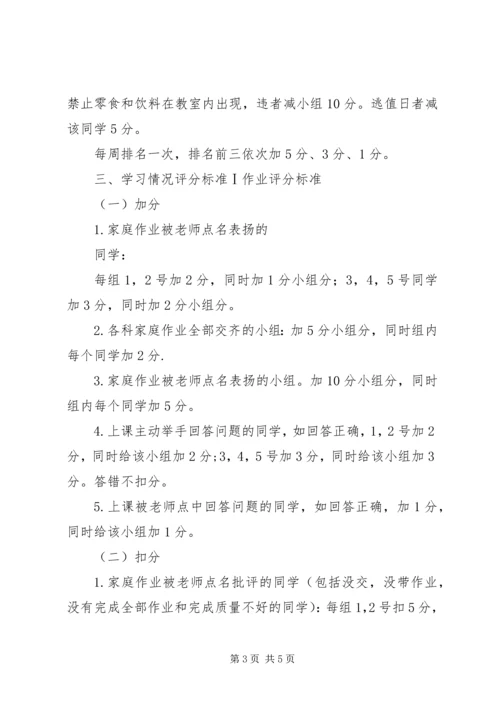 八(2)班学习小组评价标准及表格.docx