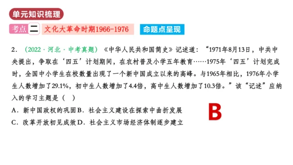 第二单元  社会主义制度的建立与社会主义建设的探索（单元复习课件）-八年级历史下册同步备课系列（部编