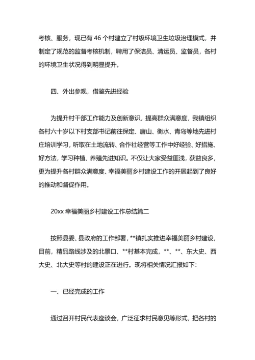 村镇幸福美丽乡村建设工作总结.docx