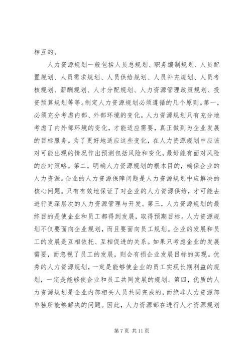 人力资源的规划方案.docx