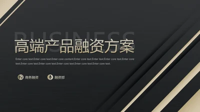 高端产品融资方案金融PPT模板
