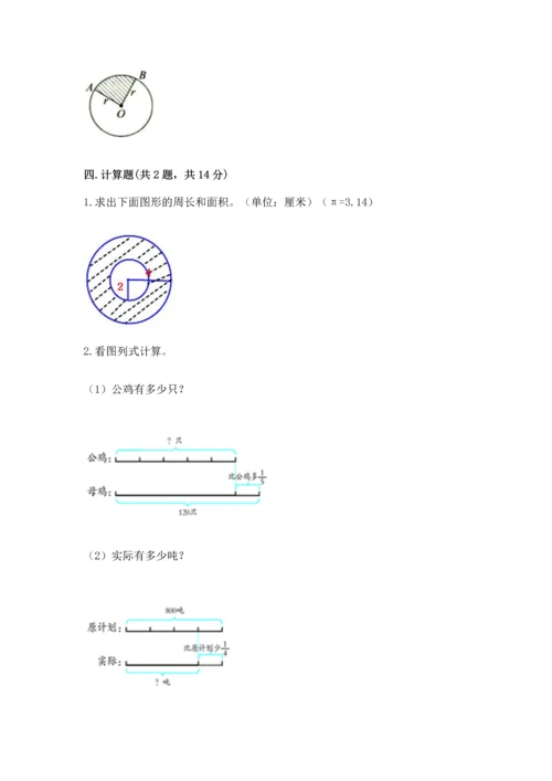 人教版六年级上册数学期末测试卷（网校专用）word版.docx