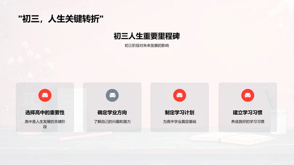 初三生涯规划指导PPT模板