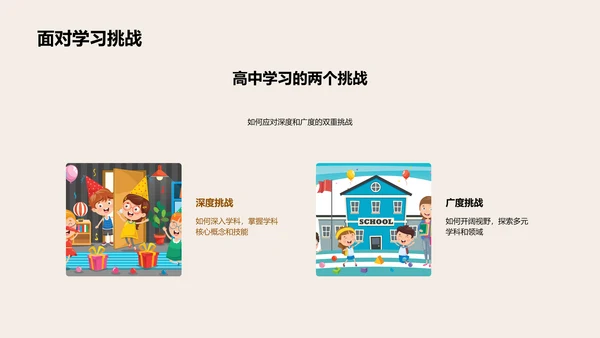 高中生活成长指南PPT模板