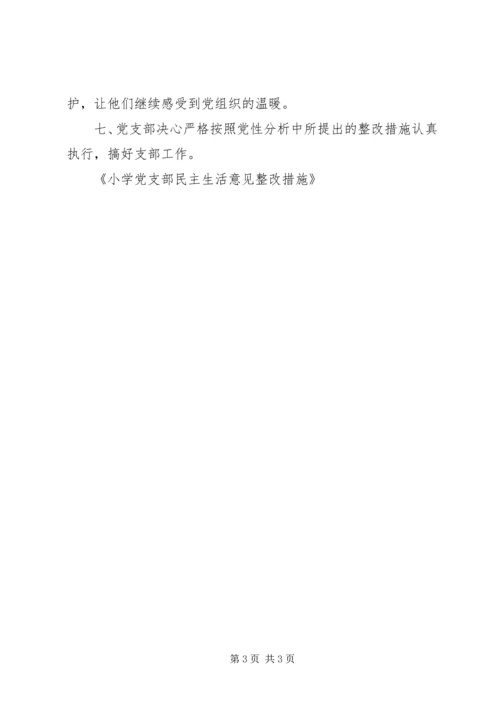 小学党支部民主生活意见整改措施 (3).docx