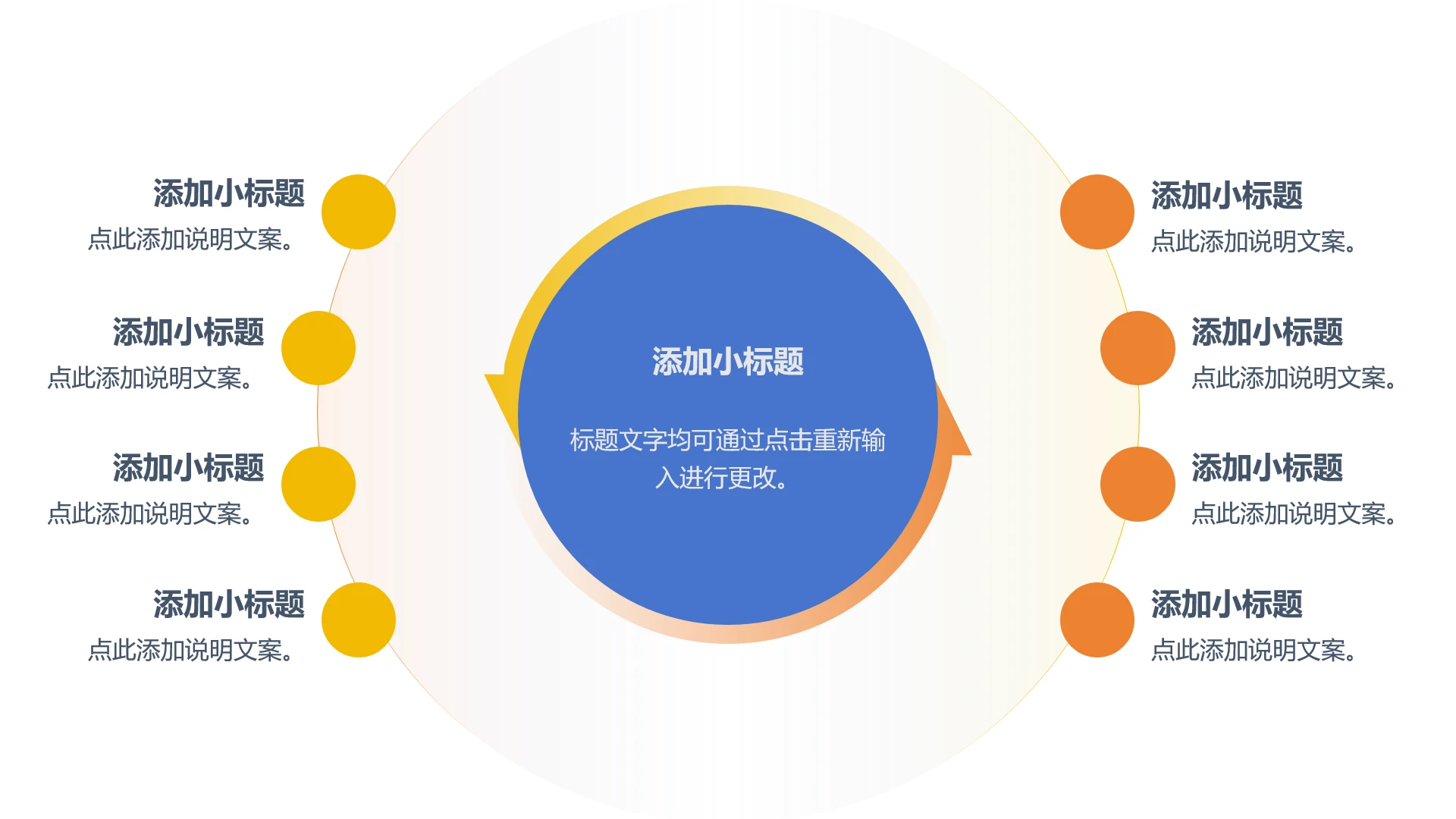 单页八节点闭环循环PPT模板