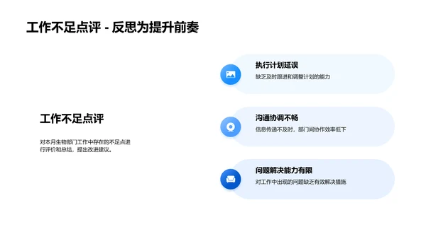 生物部门工作汇报PPT模板