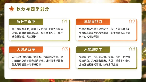 橙墨绿色3D秋分节气知识PPT模板