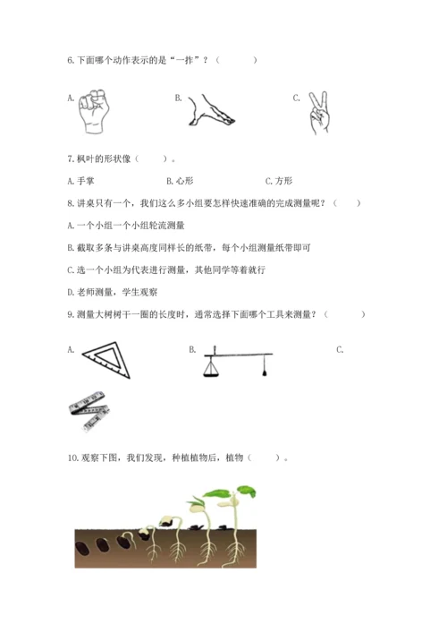 教科版一年级上册科学期末测试卷精品（全国通用）.docx