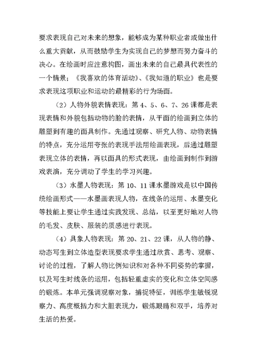 五年级下美术教材分析-全册 苏少版-精选教学文档