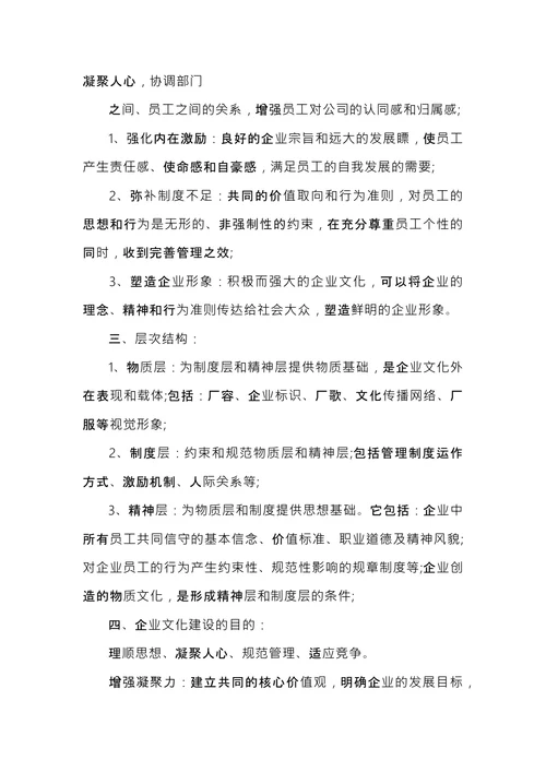 企业文化建设落地实施方案