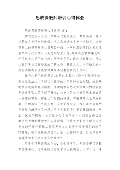 思政课教师培训心得体会.docx