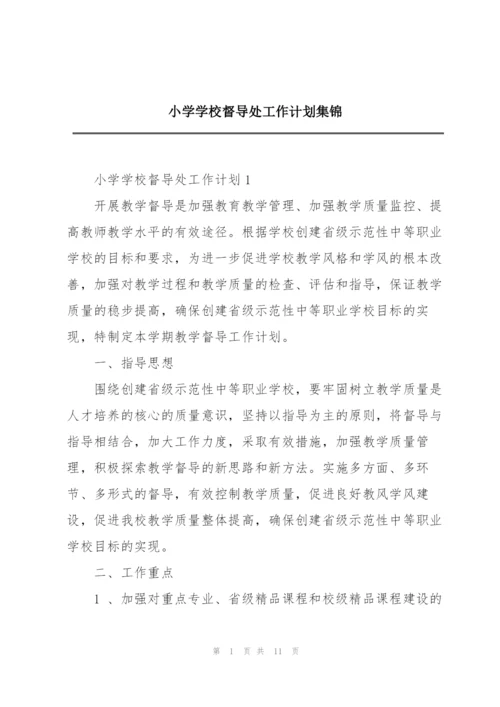 小学学校督导处工作计划集锦.docx