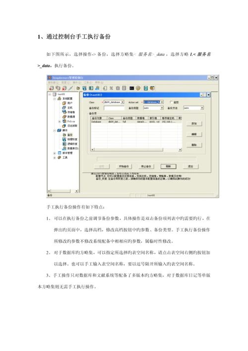 SnapAssure常见故障维护标准手册.docx