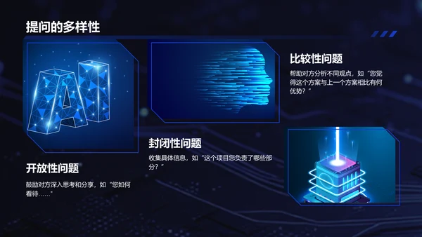 蓝色科技风DeepSeek使用指南PPT模板