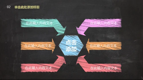 彩色手绘粉笔字教师教学课件通用PPT模板