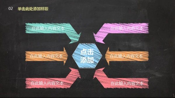 彩色手绘粉笔字教师教学课件通用PPT模板