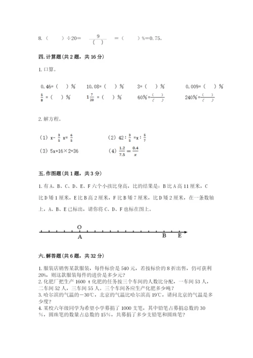 小升初六年级期末试卷附参考答案（研优卷）.docx
