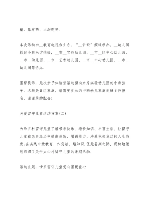 关爱留守儿童活动方案5篇.docx