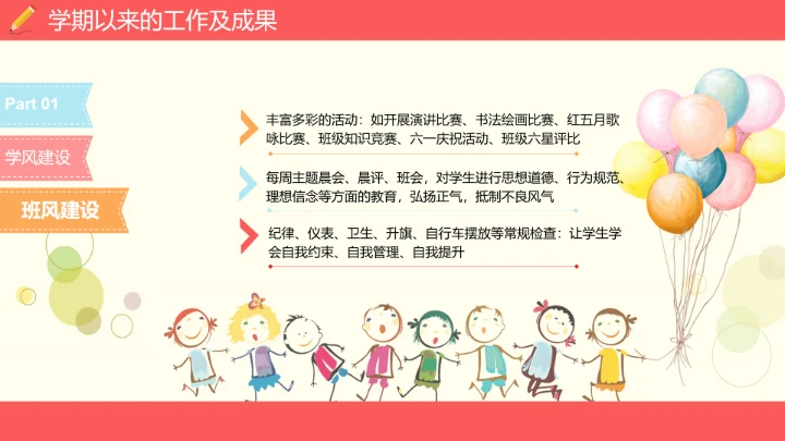 小学六年级期末家长会期末考试总结分析PPT模版