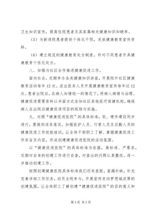 XX年健康促进医院例会总结.docx