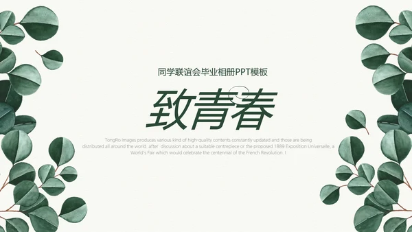 致青春毕业纪念册动态PPT模板