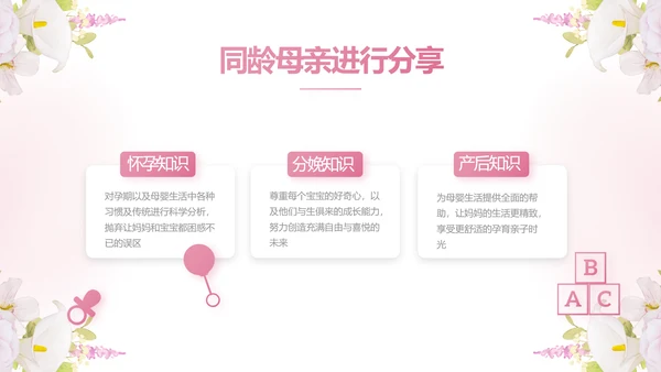 粉色唯美孕期心理保健宣传动态PPT模板
