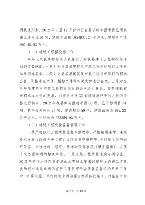 县建筑管理局工作报告.docx