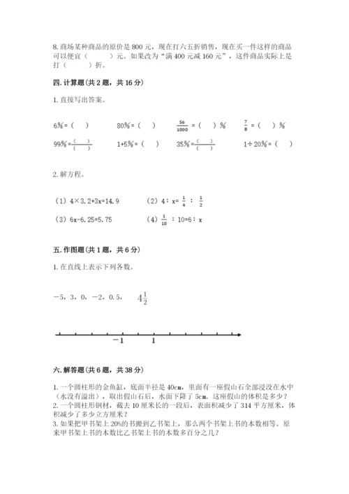 六年级下册数学期末测试卷精品【全优】.docx