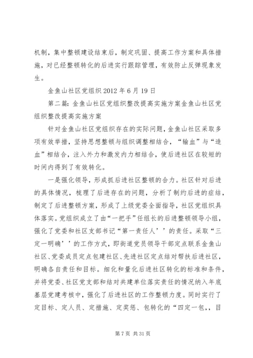 金鱼山社区党组织整改提高实施方案.docx