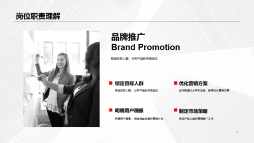 黑白色商务年中总结汇报PPT案例
