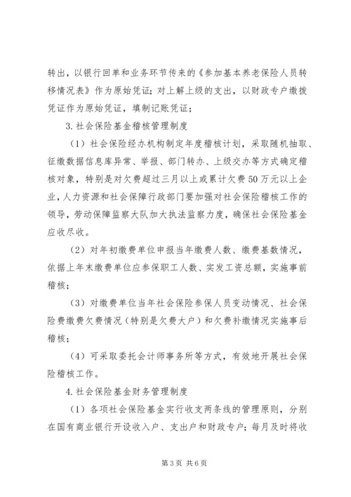 人力资源和社会保障局社会保险基金管理制度.docx