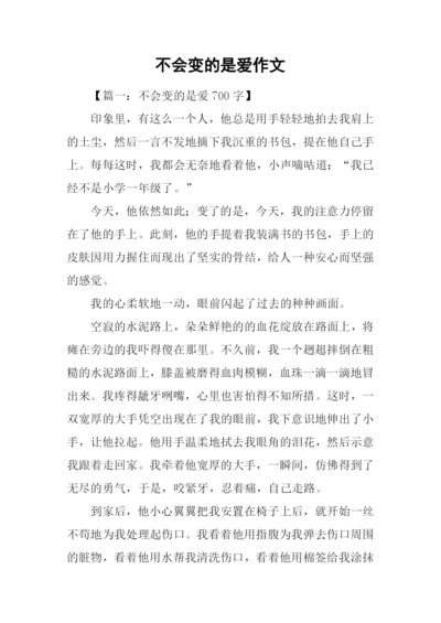 不会变的是爱作文.docx