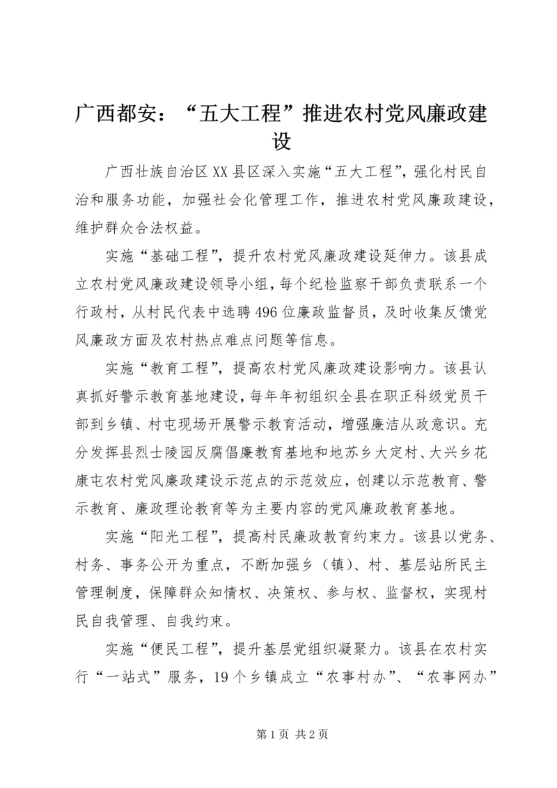 广西都安：“五大工程”推进农村党风廉政建设 (5).docx