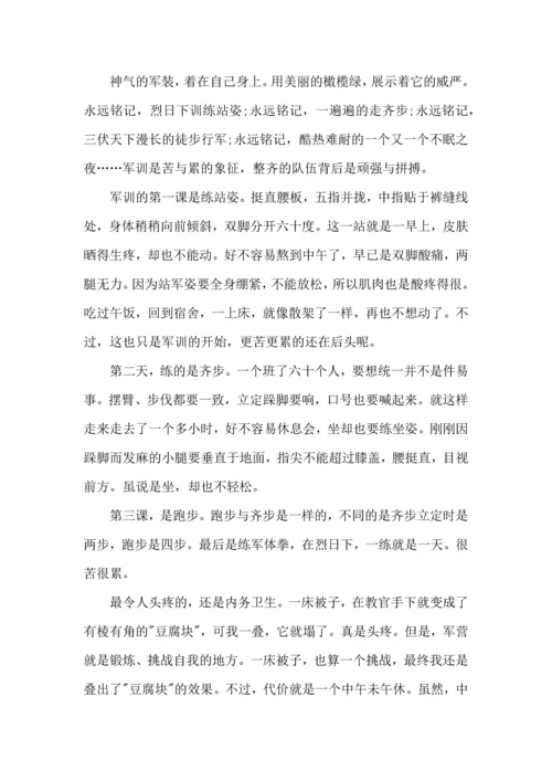 初中入学军训心得范文5篇.docx