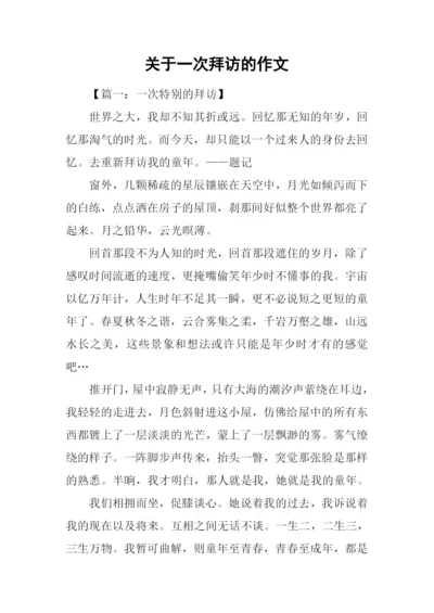 关于一次拜访的作文.docx