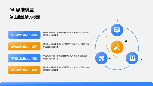 蓝色渐变风思维模型PPT模板