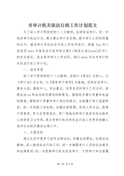 市审计机关依法行政工作计划范文.docx