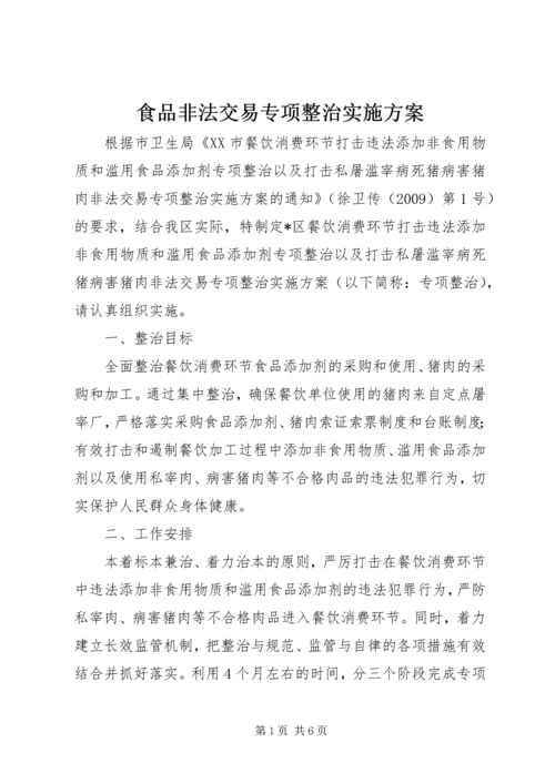 食品非法交易专项整治实施方案.docx