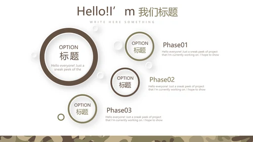 创意迷彩军事部队工作总结动态PPT