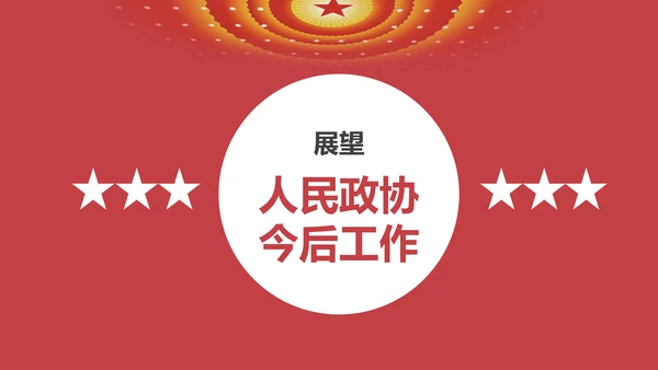 两会数读政协常委会工作报告PPT