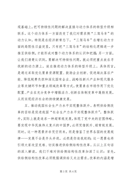 学习供给侧改革心得体会：科学认识供给侧结构性改革打好改革深水区攻坚战.docx