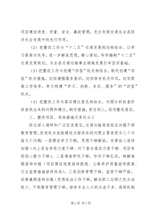 交通运输系统党组学查改问题整改方案.docx