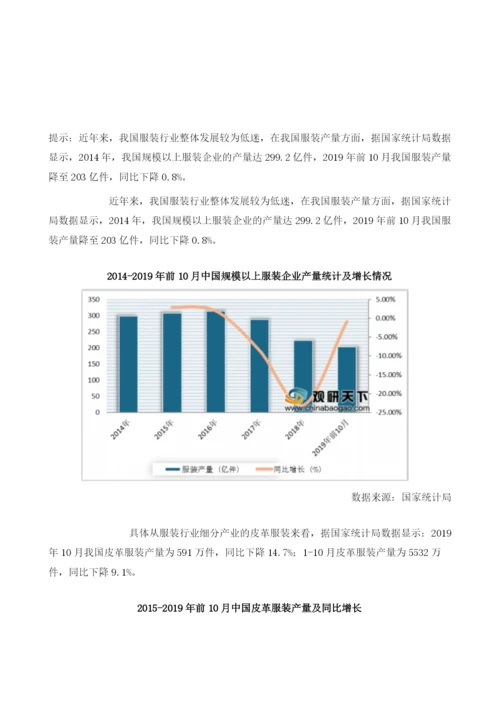 我国服装行业产销量、出口金额及利润均下降.docx