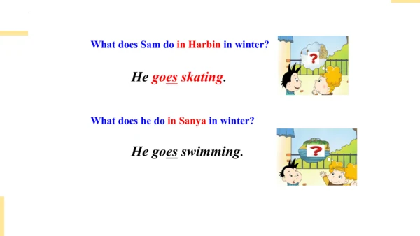 Module 9 Unit 2 What does he do in summer  课件(共27张