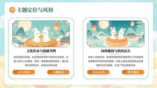 深绿黄色中国风关于中秋节活动策划PPT模板